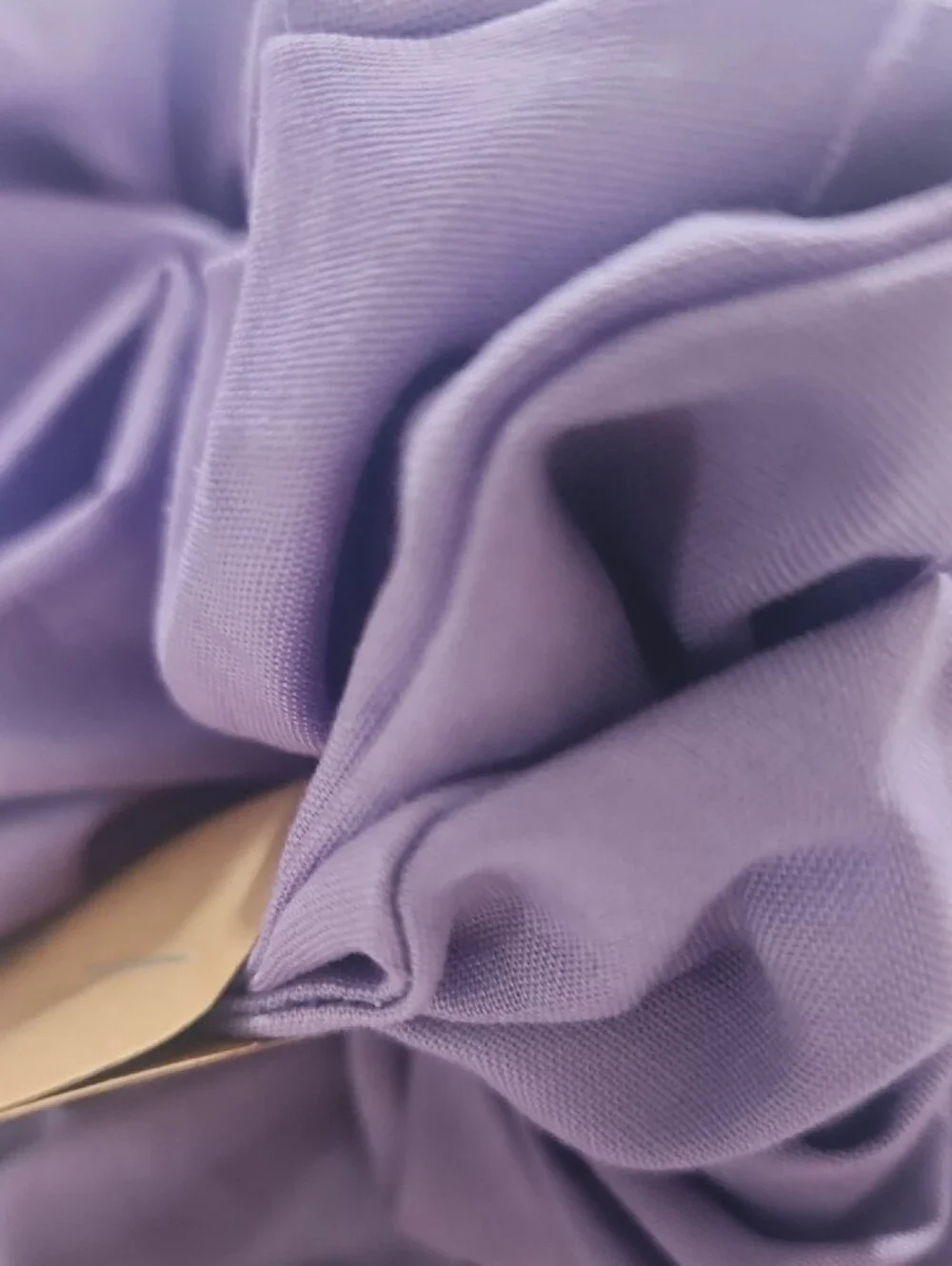 Lilac Floral Fabric Scrunchie - Soft Purple Hair Accessory